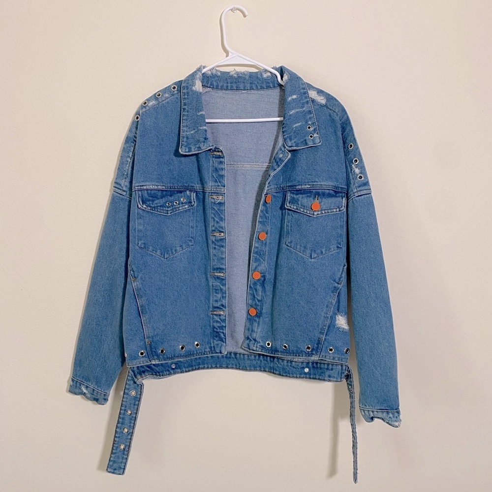 Hand painted denim jacket - Picture 4 of 6